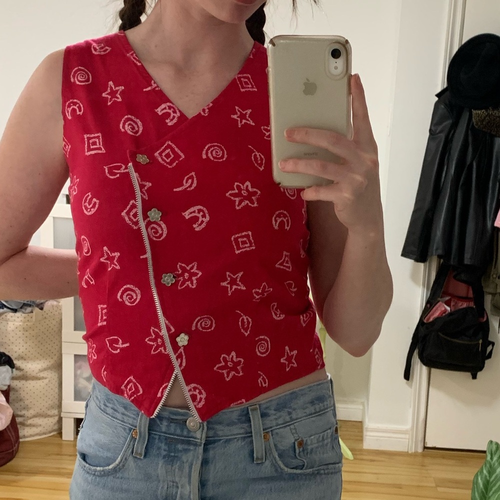 Retro 80s pattern top - Picture 4 of 4